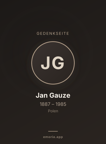 Gedenkportrait von Jan Gauze