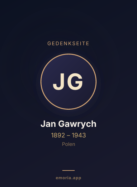 Gedenkportrait von Jan Gawrych