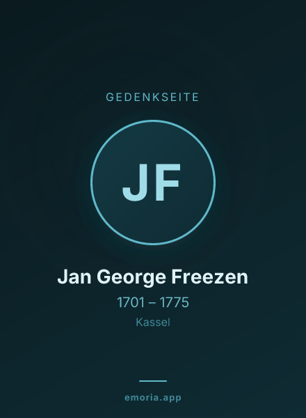 Gedenkportrait von Jan George Freezen