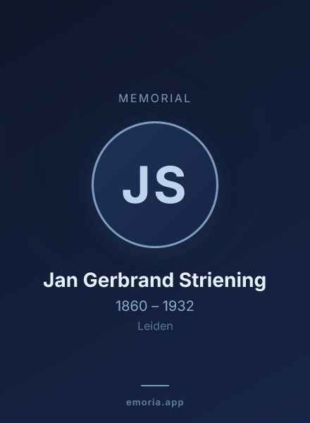 Memorial portrait of Jan Gerbrand Striening