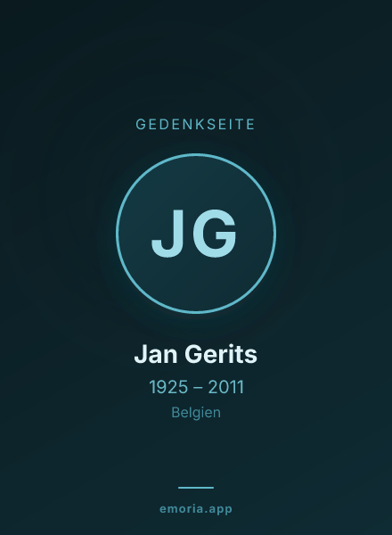 Gedenkportrait von Jan Gerits