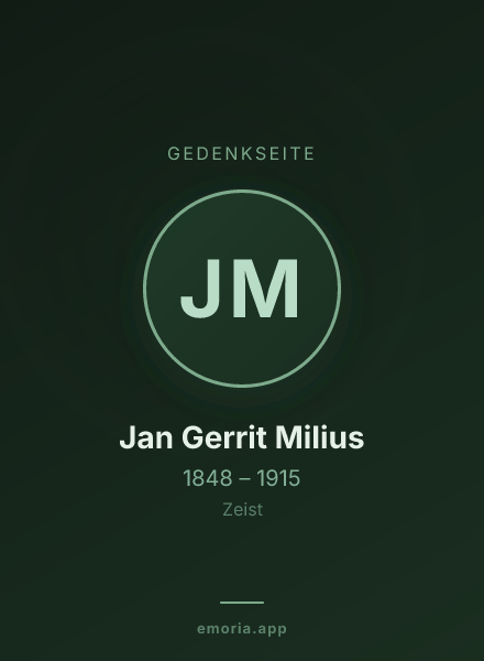 Gedenkportrait von Jan Gerrit Milius