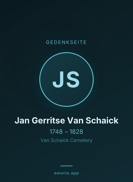Gedenkportrait von Jan Gerritse Van Schaick
