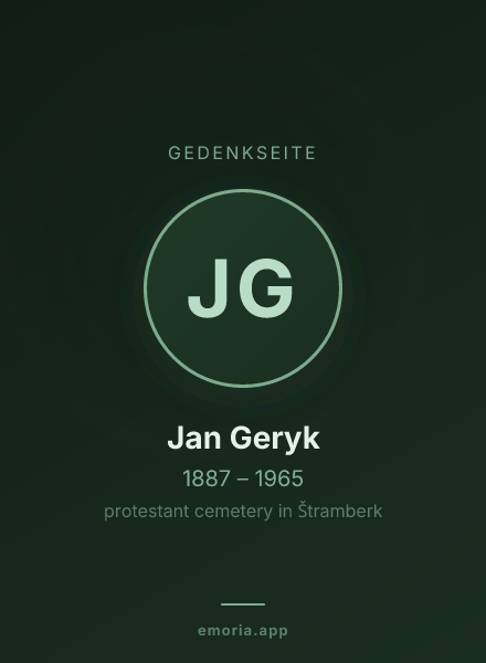 Gedenkportrait von Jan Geryk