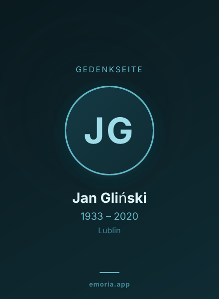 Gedenkportrait von Jan Gliński