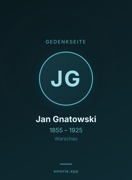 Gedenkportrait von Jan Gnatowski