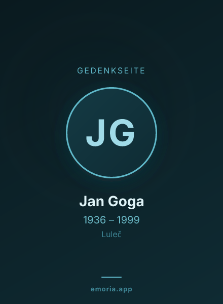 Gedenkportrait von Jan Goga