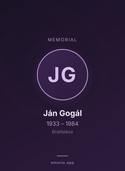 Memorial portrait of Ján Gogál