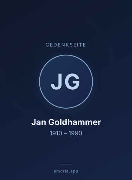 Gedenkportrait von Jan Goldhammer