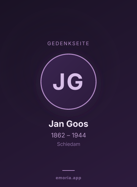 Gedenkportrait von Jan Goos