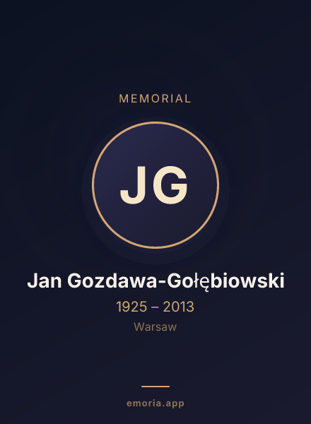 Memorial portrait of Jan Gozdawa-Gołębiowski