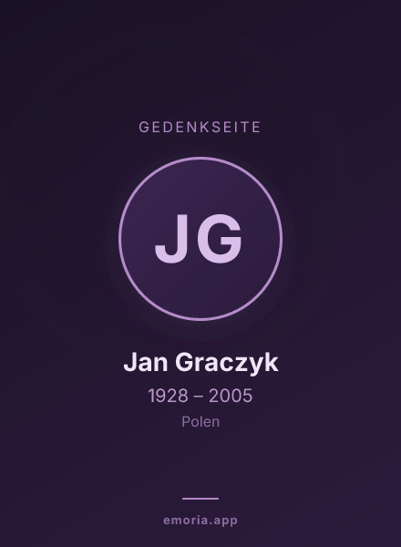 Gedenkportrait von Jan Graczyk