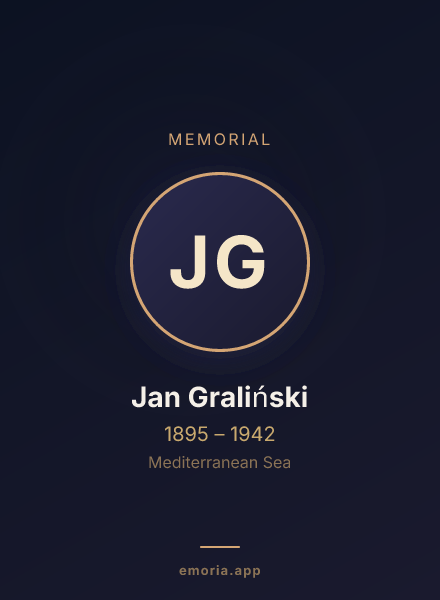 Memorial portrait of Jan Graliński