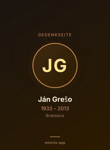 Gedenkportrait von Ján Grešo