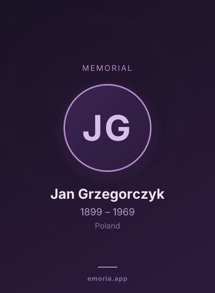 Memorial portrait of Jan Grzegorczyk