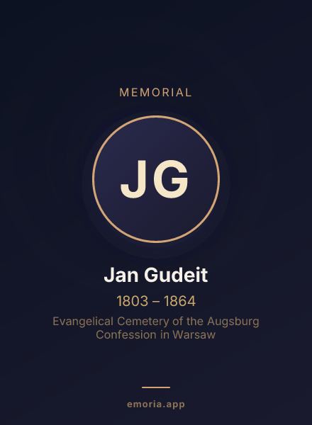 Memorial portrait of Jan Gudeit