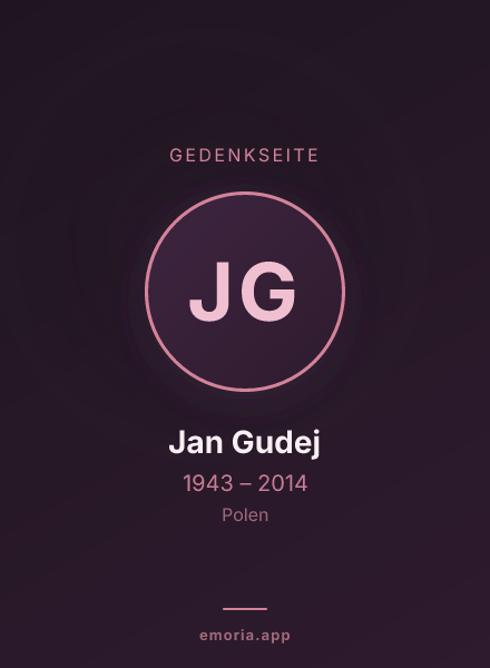 Gedenkportrait von Jan Gudej