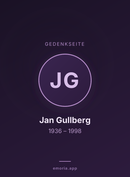 Gedenkportrait von Jan Gullberg