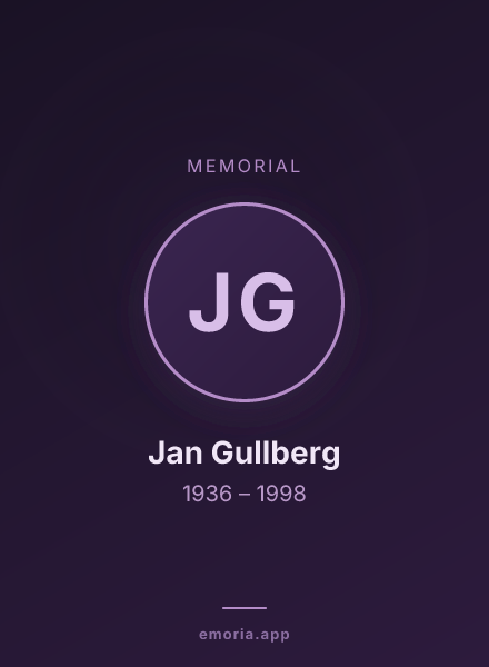 Memorial portrait of Jan Gullberg