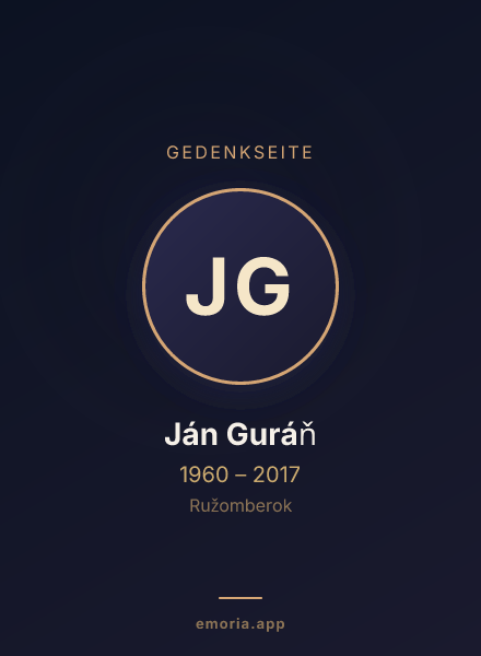 Gedenkportrait von Ján Guráň