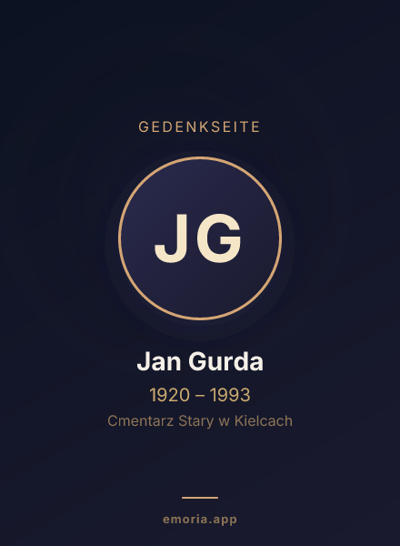 Gedenkportrait von Jan Gurda