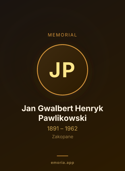 Memorial portrait of Jan Gwalbert Henryk Pawlikowski