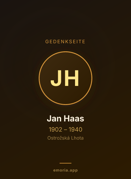 Gedenkportrait von Jan Haas