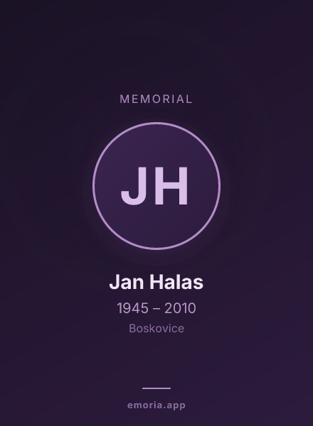 Memorial portrait of Jan Halas