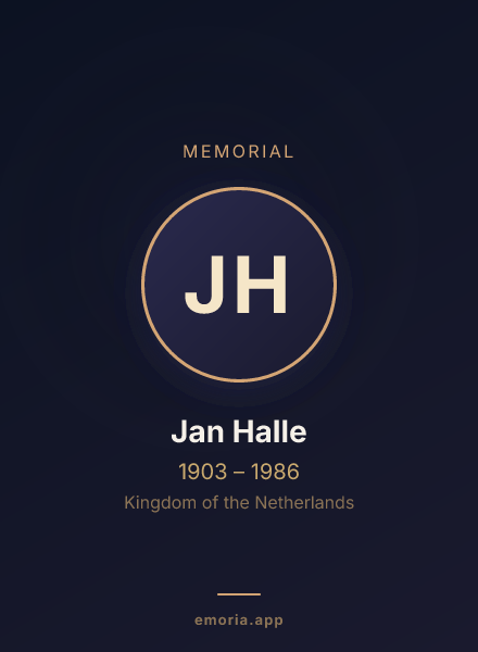 Memorial portrait of Jan Halle