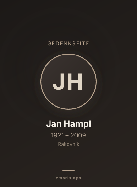 Gedenkportrait von Jan Hampl