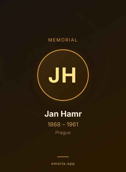 Memorial portrait of Jan Hamr