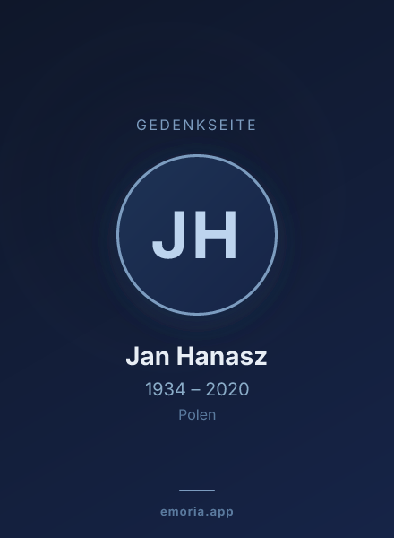 Gedenkportrait von Jan Hanasz