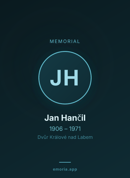 Memorial portrait of Jan Hančil