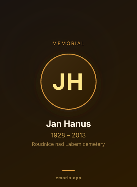 Memorial portrait of Jan Hanus