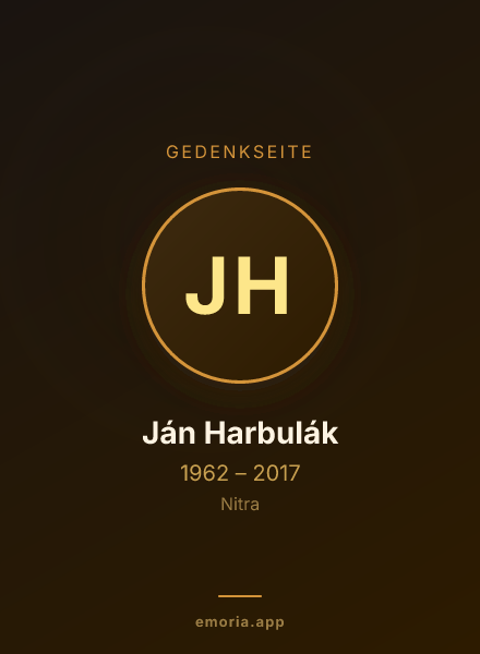 Gedenkportrait von Ján Harbulák