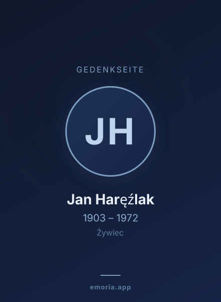 Gedenkportrait von Jan Haręźlak