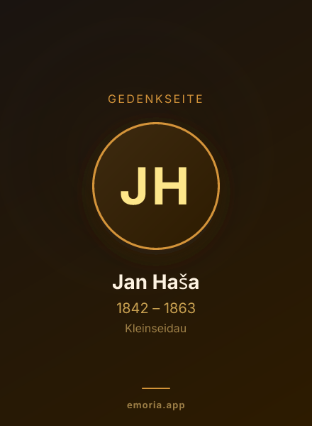 Gedenkportrait von Jan Haša