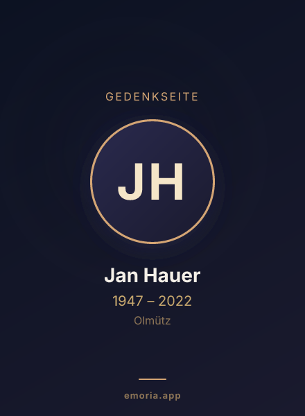 Gedenkportrait von Jan Hauer