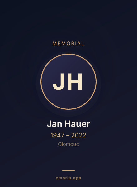 Memorial portrait of Jan Hauer
