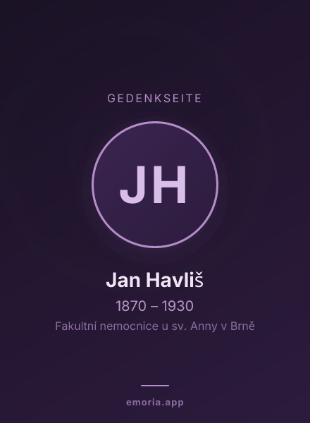 Gedenkportrait von Jan Havliš