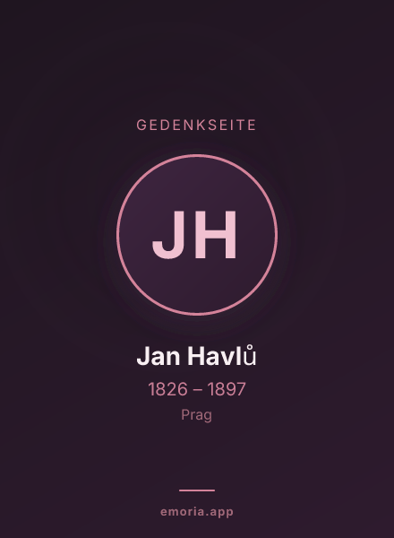 Gedenkportrait von Jan Havlů