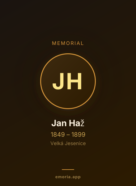 Memorial portrait of Jan Haž