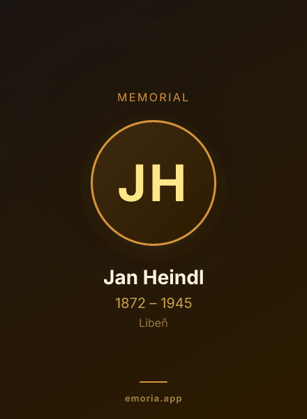 Memorial portrait of Jan Heindl