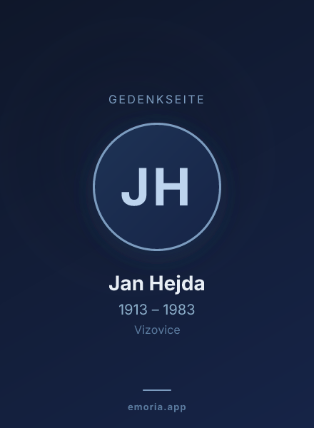 Gedenkportrait von Jan Hejda