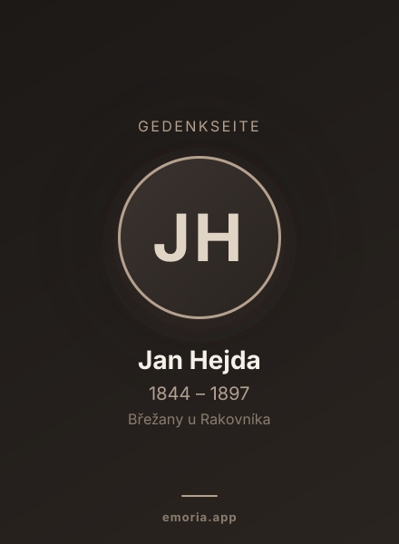 Gedenkportrait von Jan Hejda