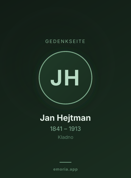 Gedenkportrait von Jan Hejtman