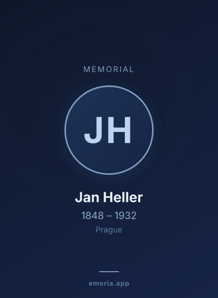 Memorial portrait of Jan Heller