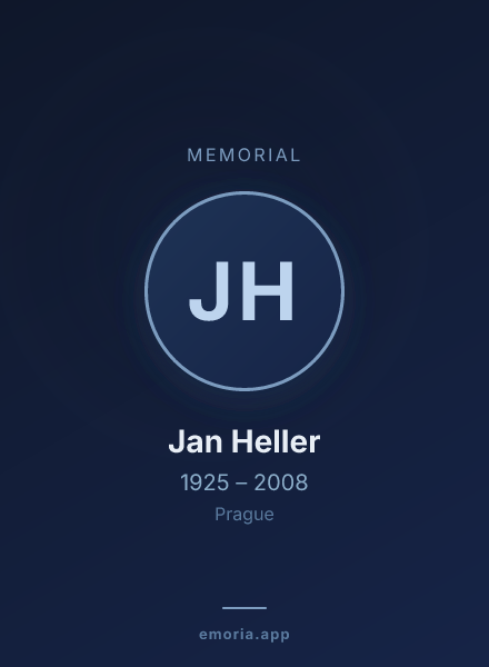 Memorial portrait of Jan Heller