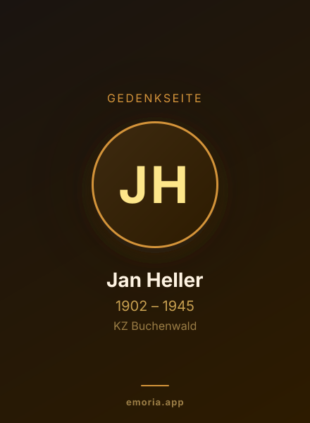 Gedenkportrait von Jan Heller