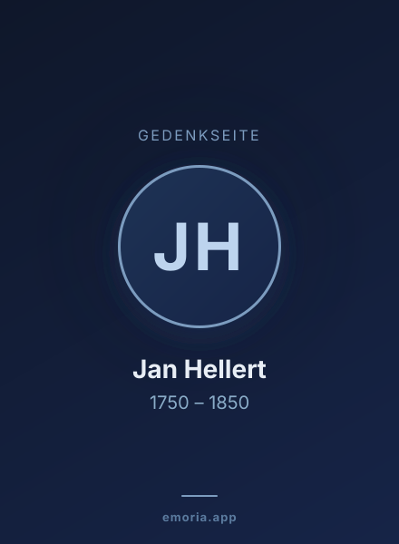 Gedenkportrait von Jan Hellert